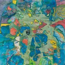 Reuniting Pangea - Out of the Blue, a painting by Norma Watters