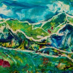 Sounds Of The Dolomites - Out of the Blue Portal, a painting by Norma Watters